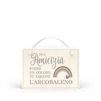 Targa con nastrino Cuori Danzanti - Se l'amicizia fosse