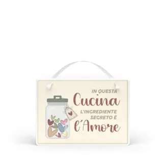 Targa con nastrino Cuori Danzanti - Cucina ingrediente segreto