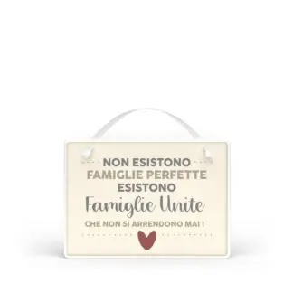 Targa con nastrino Cuori Danzanti - Famiglie perfette