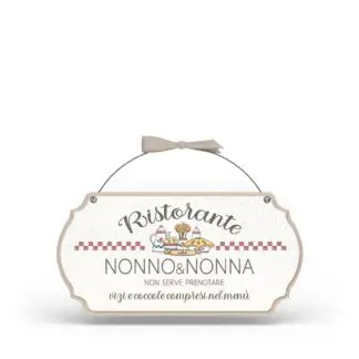 Targa con ferretto Aria Country - Ristorante nonno e nonna