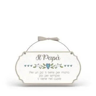 Targa con ferretto Aria Country - Papà cuore