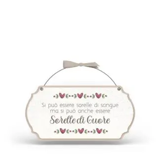 Targa con ferretto Aria Country - Sorelle di cuore