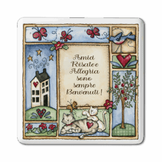 Formella piccola Aria Country - Amici risate e allegria