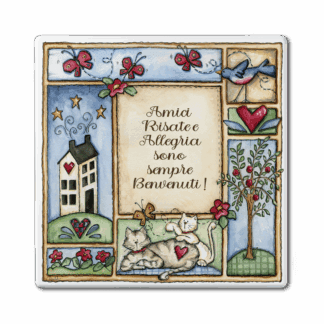 Formella grande Aria Country - Amici risate e allegria