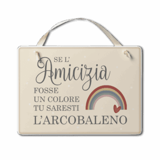 Targa con nastrino Cuori Danzanti - Se l'amicizia fosse