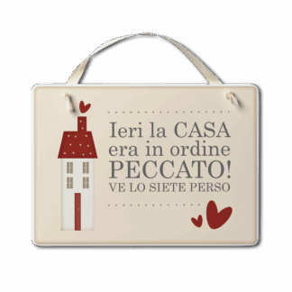 Targa con nastrino Cuori Danzanti - Casa in ordine
