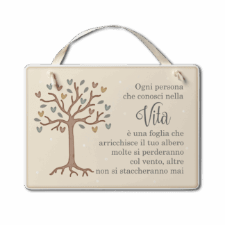 Targa con nastrino Cuori Danzanti - Vita