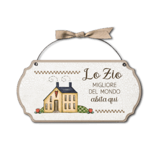 Targa con ferretto Aria Country - Lo zio migliore