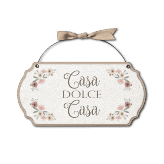 Targa con ferretto Fiori Eleganti - Casa dolce casa