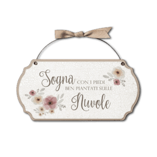 Targa con ferretto Fiori Eleganti - Sogna nuvole