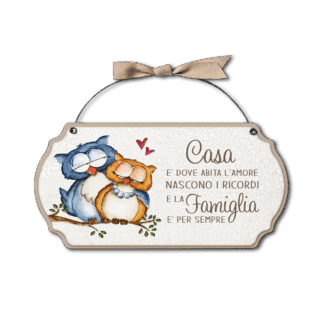 Targa con ferretto Allegri Gufetti - Casa e famiglia