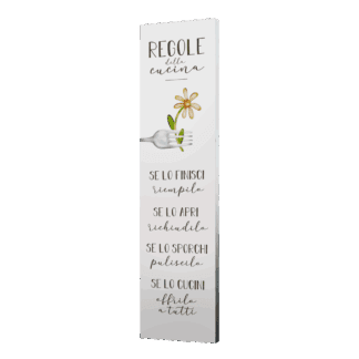 Quadro Verticale Medio - Regole della cucina