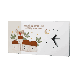 Orologio rettangolare - Famiglia è dove l'amore cresce e I sogni prendono forma