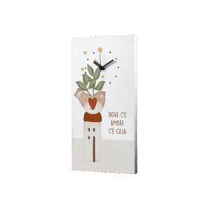 Orologio rettangolare - Dove c'è amore c'è casa