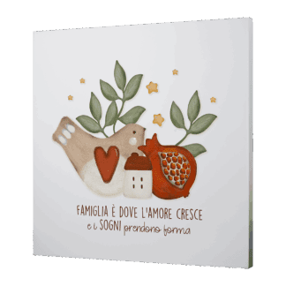 Quadro medio - Famiglia è dove l'amore cresce e I sogni prendono forma