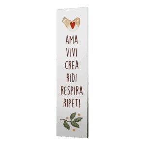 Quadro verticale medio - Ama vivi crea ridi respira ripeti