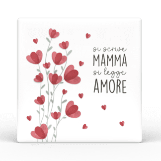 Calamita Quadrata Mamma Mia - Mamma si legge amore