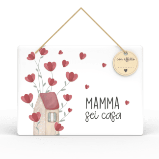 Targa Rettangolare con Tag Mamma Mia - Mamma sei casa