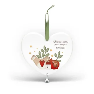 Cuore campanello - Fortuna e amici sono sempre benvenuti