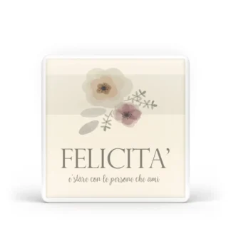 Formella piccola Fiori Eleganti - Felicità
