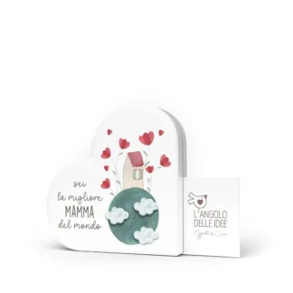 Portaricordi Cuore Mamma Mia - Mamma migliore del mondo