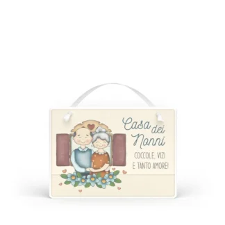 Targa con nastrino Simpatiche Figure - Casa dei nonni
