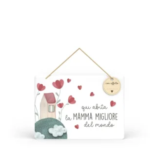 Targa Rettangolare con Tag Mamma Mia - mamma migliore del mondo