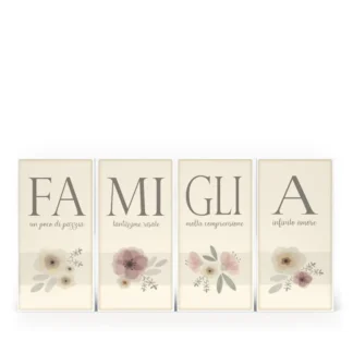 Set di 4 tavole Fiori Eleganti - Famiglia