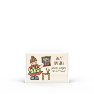 Calamita orizzontale Simpatiche Figure - Grazie maestra cuore