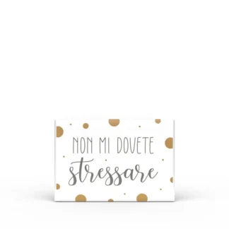 Calamita Rettangolare Parole Sante – Non mi dovete stressare